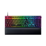 Razer Huntsman V2 (Purple Switch) - Optical Gaming Keyboard with Near-Zero Input Latency (Clicky Optical Switches, Doubleshot PBT Keycaps, Ergonomic Wrist Rest) UK Layout | Black