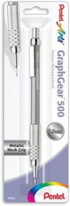 Pentel Arts GraphGear 500 Premium Drafting Pencil, 0.9mm, Gray Barrel, 1-Pack (PG529NPABP)