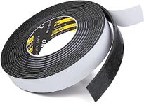 COUMENO EVA Single-Sided Adhesive Black Foam Tape(0.98''x16.4FT) Single-Sided Sealing Strip Foam Pad Sponge Tape Window Weatherproof, Self-Adhesive Insulation Sealing Tape (Black)