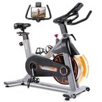 Exercise Bike, RIKSION Indoor Cycling Bike, Magnetic Resistance Stationary Bike for Home, Indoor Bike with Silent Belt Drive, Heavy Flywheel, Comfortable Seat Cushion and Water Bottle Holder