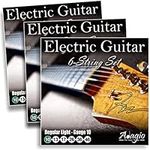 3 PACKS of Adagio Professional Electric Guitar Strings 10-46 + FREE Chord & Scale Chart