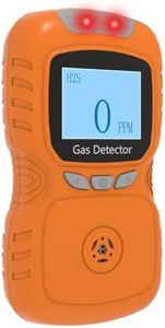 Sooguard H2S Monitor, Clip Single Gas H2S Monitor, 0~100ppm High-PrecisionH2S Gas Detector, Adjustable Alarm Range, 3 Alarm Modes, Explosion-Proof Safety, for Various Working environments (Orange)