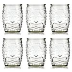 Libbey Drinking Glass Tiki Rocks – 473 ml / 47,3 cl - Pack of 6 - Dishwasher Safe - Fun Design