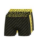 Crosshatch Mens Boxers Shorts (5 Pack) GLOCOMB Multipack Underwear Gift Set Colour Mens Trunk Boxers(M/Glocomb-YELLOW)