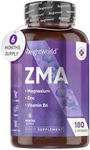 ZMA Supplements for Men & Women - 180 Vegan Capsules (6 Months Supply) - High Strength Zinc, Magnesium & Vitamin B6 - for Strength, Restoration & Energy - Alternative to Zinc and Magnesium Tablets