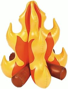 Fun Express Inflatable Campfire (18 inches Tall) Camping Prop, Great for Indoor Camping, Sleepovers and Scene Settings - VBS Vacation Bible School Supplies/Decor