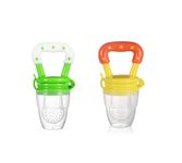 Improvhome Baby Food Feeder Pacifier, Silicone Fruit Feeder Teethers for Babies, Teether for New Born Pack of 2