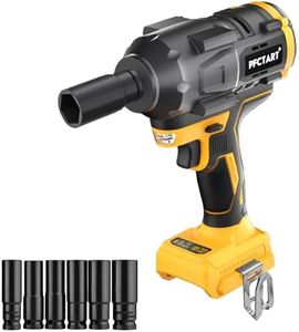 PFCTART Cordless Impact Wrench Compatible with Dewalt 20V Battery, 1000Nm(738ft-lbs) 1/2 inch Brushless High Torque Impact Gun for Car Tire Truck RV Mower(Battery Not Included)