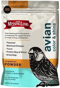 The Missing Link Avian Color & Shine Superfood Supplement Powder for Captive Birds - Flaxseed, Yucca, Kelp, Phytonutrients & Protein - Supports Energy, Plumage, Digestive & Immune Health - 3.5oz