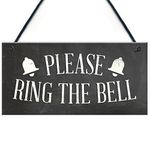 RED OCEAN PLEASE RING THE BELL House Door Hanging Plaque Garden Home Decor Sign Notice
