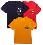 T2F Boy's Plain Regular fit T-Shirt (BYS-TSRT-SLD-01_Combo 1 3 4 Years)