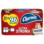 Charmin Ultra Strong Toilet Paper, 24 Mega Rolls Bathroom Tissue = 96 Regular Rolls