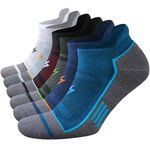 Cirorld Mens Trainer Socks, Thick Cushion Ankle Socks, Anti-Blister Cotton Sports Socks, Breathable Athletic Running Socks for Men Women, 6 Pairs 9-12