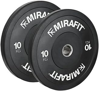 Mirafit Black Olympic Rubber Bumper Plates - Choice of Size