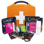 BurnSoothe Burn First Aid Kit In Orange Compact Aura Box First Aid Emergency Burn Kit - Modern Comprehensive Burns Kit. Ideal For Smaller Work Environments (Box Size: 20.5cmh X 20cmw X 6.5cmd)