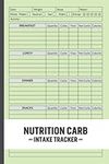 Nutrition Carb Intake Tracker: Food Intake Journal for Tracking Carbs, Fiber and Calories - Carb Counter Book