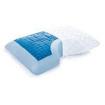 Z Side Sleeper Shoulder Cutout Gel Dough Memory Foam Pillow with Liquid Gel Layer - Queen