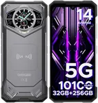 DOOGEE S200 5G Rugged Smartphone with 6.72” FHD+1.32" Dual Screen,10100mAh/33W Rugged Phone Unlocked,32 GB+256 GB Cell Phone, Android 14,100 MP Camera/Fingerprint ID/Face Unlock/NFC/GPS