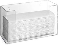 Stock Your Home Acrylic Paper Towel Dispenser - Folded Paper Towel Holder for Countertop - Commercial Paper Towel Holder - Wall Mount Paper Towel Holder - Bathroom Disposable Hand Towel Holder