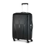 American Tourister Ivy 68Cm Medium Hardside Polypropylene 4 Wheel Spinner Check-In Suitcase With Recessed Tsa Lock & Color-Matched Components For Women & Men - Black