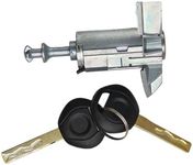 Door Lock Cylinder Barrel Assembly Front Left Driver Side with 2 Keys Compatible with BMW X5 E53 2000-2006 51217035421