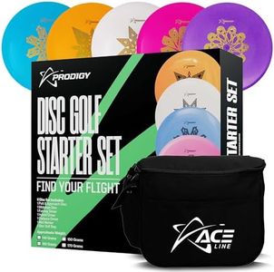 Prodigy Disc 5 Disc Golf Set + Bag | All-in-One Set for Disc Golf Beginner | Disc Golf Starter Set with 2 Drivers, 1 Fairway, 1 Midrange, 1 Putter | Free Mini Marker Included | Disc Golf Accessories