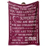 Musaecoin Blanket Gifts for Women or Men - Get Well Blanket, Inspirational Gifts for Her Him, Feel Better After Surgery Gifts, Thinking of You Gifts for Mom Grandma Friend Sister