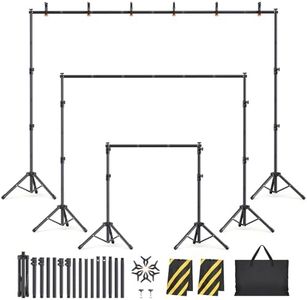 Eocnrhe Backdrop Stand for Parties, 6 Widths Available Backdrop Stand, 10x7.5ft Back Drop Adjustable Stand, Background Stand Backdrop, Photo Backdrop Stand Kit for Portrait, Studio Photography, Party