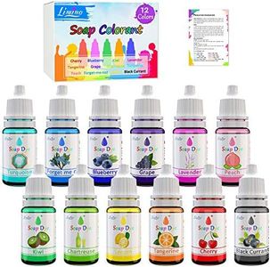 12 Colour Bath Bomb Soap Dye - Skin Safe Bath Bomb Colourant for Soap Making Supplies - Natural Liquid Food Grade Soap Colouring for DIY Bath Bomb Supplies Kit, Handmade Soaps,Slime - 10ml each bottle