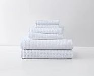 Tommy Bahama | Northern Pacific Collection | 6 Piece Towel Set- Decorative Luxury Hotel & Spa Quality Bathroom Linens, Absorbent & Fade Resistant, 6 Piece, White