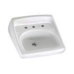 American Standard 0356.028.020 Lucerne Wall-Mount Lavatory Sink with 8-Inch Faucet Spacing for Exposed Bracket Support, White