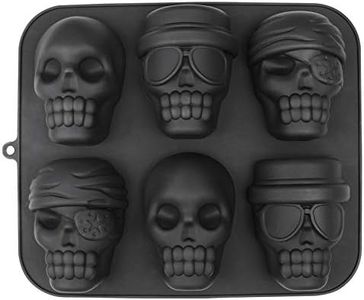 Webake Skull Cake Pan Silicone Gelatin Cakelet Mold Skull Pizza Tin Baking Pan