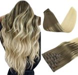 DOORES Human Hair Extensions Clip i