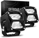 NOVSIGHT Led Pods 2Pcs 80W 10800LM LED Cube Pod Lights, Driving Light Led Off Road Lights Super Bright Driving Fog Boat Lights Led Work Light Bar for Trucks Pickup Golf Cart SUV ATV UTV