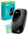 TP-Link M7000 4G MiFi with Free SIM Card, Portable Travel WiFi 4G Router, Low Cost Unlocked LTE-Advanced Cat4 Mobile WiFi Hotspot Dongle, 8 hours wireless connection, Caravan WiFi, High Compatibility