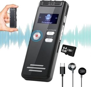 64GB Voice Activated Recorder with Playback