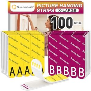 Picture Hanging Strips Heavy Duty XL, 50Pairs/100Strips A+B Hook and Loop Picture Hangers,Removable Damage Free Hanging Poster Hangers,Adhesive Tape Wall Strips, X-Large Poster Hanger Hanging Strips