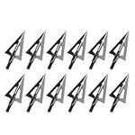 Feyachi Hunting Broadheads 12 Pack Fixed Blade Broad Head 100 Grain Archery Arrow Tips for Crossbow and Compound Bow