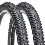 Hycline 2 Pack Bike Tire,26x1.95 Inch Folding Replacement Tire for MTB Mountain Bicycle-Black Pair (2 Tires)