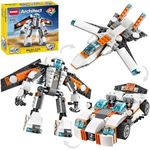 Elecart Future Flyers 3 in 1 Architect Brick Toys 237+ Pieces Age 6+ Building Block Toy Set -Educational DIY Toys for Kids