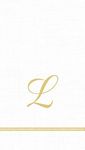 Entertaining with Caspari Monogram Initial L Paper Guest Napkins, Pack of 15