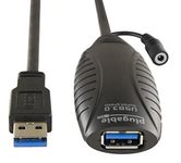 Plugable 10 Meter (32 Foot) USB 3.0 Active Extension Cable with AC Power Adapter, Back-Voltage Protection, and Driverless Technology