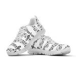 SEANATIVE Music Note Printed Breathable Shoes for Womens Fashion Sneakers Round Toe Easy Go Mesh Walking Flats37