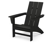 POLYWOOD AD420BL Modern Adirondack Chair Outdoor Furniture, Black