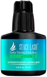 Stacy Lash Extra Strong Evolution Advanced Eyelash Extension Glue (0.34fl.oz/10ml)/ 1Sec Dry /6Weeks Retention/Black Adhesive/Professional Supplies