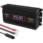 LVYUAN Power inverter 1500W / 3000W 24V to AC 230V LCD Dual USB voltage converter