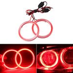 Qasim 1 Pair Red 63SMD 80MM Halo Rings Car Angel Eyes Fog Lights COB LED Headlight With Cover 12V 24V