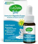 Culturelle Baby Probiotic Drops + Vitamin D, Immune & Digestive Health Support for Babies, Infants & Newborns 0-12 Months, 30 Day Supply, Gluten Free & Non-GMO, 9ml