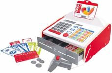 Hape Beep 'n' Buy Cash Register – Interactive Toy with Solar-Powered Calculator, Lights & Sounds, 3Y+