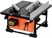 JoanKaren Compact Table Saw, 8-Inch 6.7-Amp Copper Motor, 3576 RPM Cutting Speed, Portable Table Saw Kit with Sliding Miter Gauge, for Jobsite, DIY Woodworking and Furniture Making
